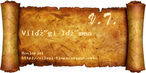Világi Tímea névjegykártya