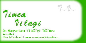 timea vilagi business card